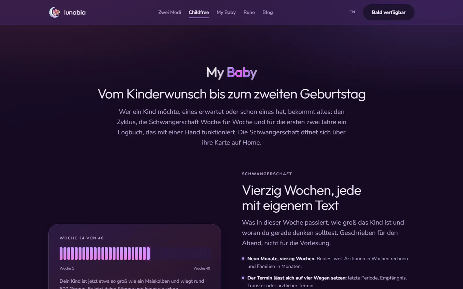 Forty weeks of pregnancy